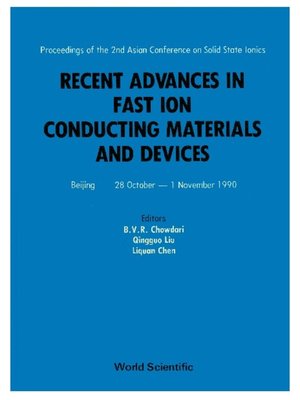 cover image of Recent Advances In Fast Ion Conducting Materials and Devices--Proceedings of the 2nd Asian Conference On Solid State Ionics